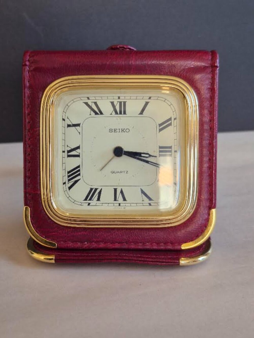 Seiko Leather Travel Clock